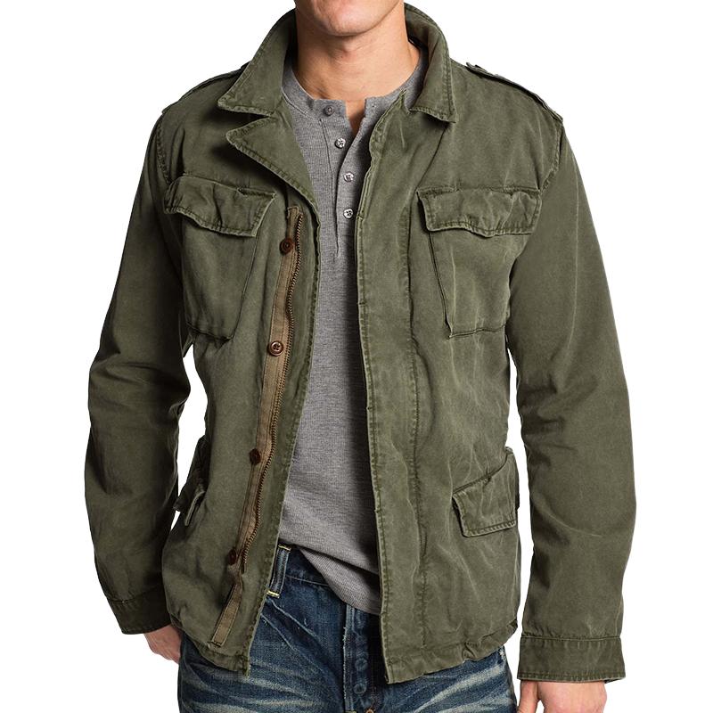 Vintage-Inspired Tactical Work Jacket for Men – Rugged and Functional