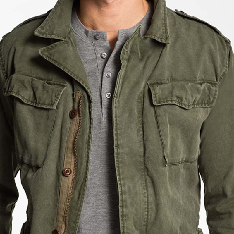 Vintage-Inspired Tactical Work Jacket for Men – Rugged and Functional
