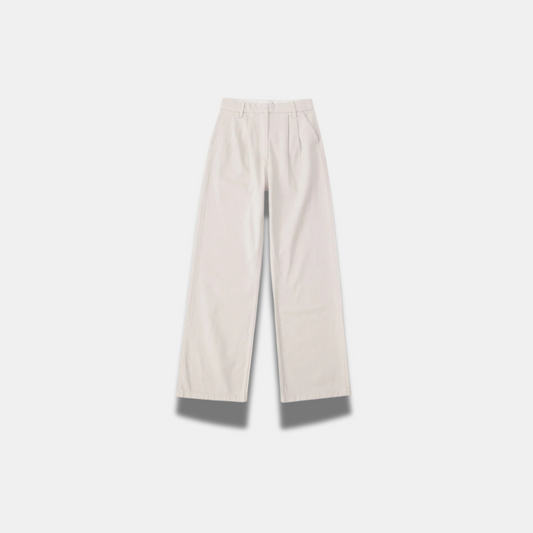 White Wide-Leg Pants for Women – Elegant and Radiant