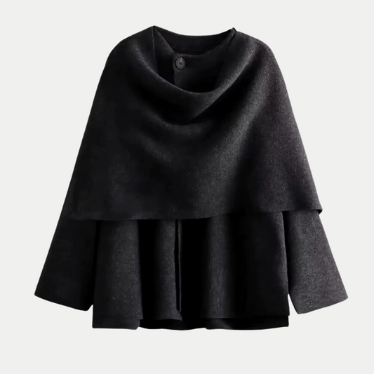 Modern Knitted Coat with Split Hem – Chic and Warm